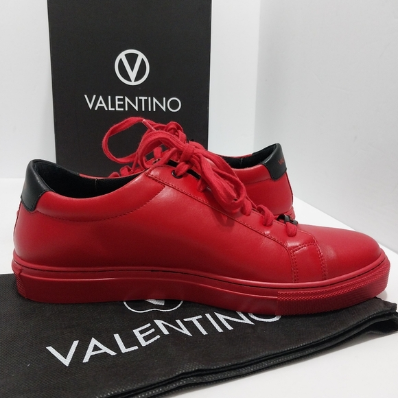 Valentino by Mario Petra Logo Leather Sneakers, NEW, Size 10.5 - Picture 7 of 14